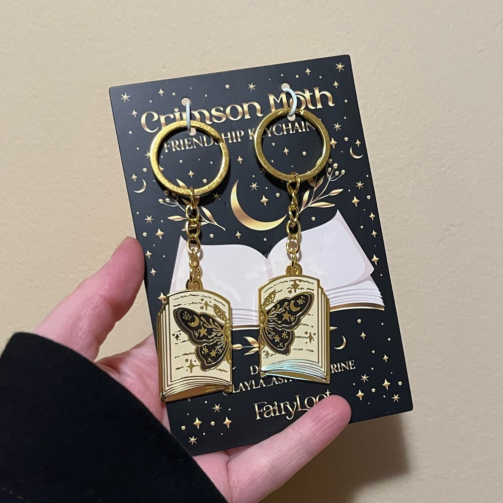 2/$20 | Fairyloot Crimson Moth inspired best friend keychains